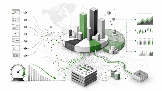 Editorial illustration of vendor concentration and data flows in a software market.
